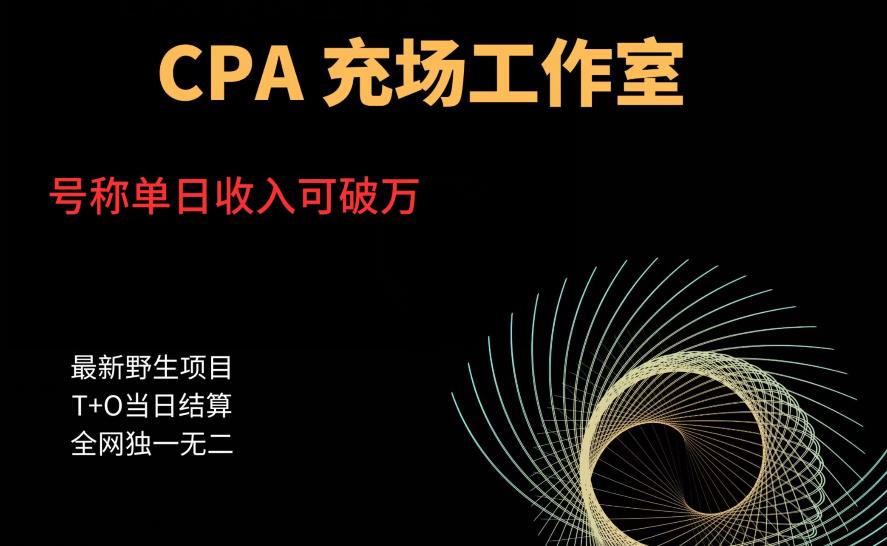 【副业项目6075期】cpa充场工作室，号称单日收入10000+（揭秘）缩略图